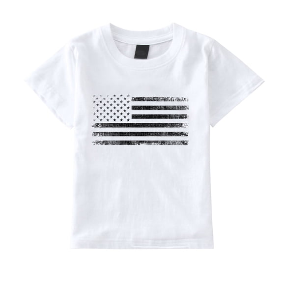 Toddler Kids Baby Girls Boys 4th Of July Summer Short Sleeve Independence Day T Shirt Tee Tops 6 Boy Shirt Boys Undershirts Size 8