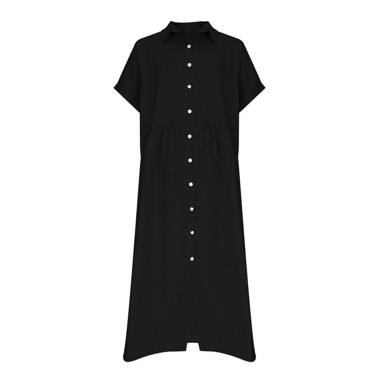 monki striped shirt dress Striped Long-Sleeved Mini Dress