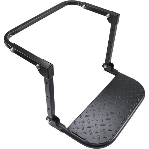 MRY Folding Heavy Duty Tire Step for Truck SUV RV - Adjustable Mounted Step Fits 10.2-14.4" Tires, 300 lbs Capacity, Raised Texture Non-Slip Design, Black