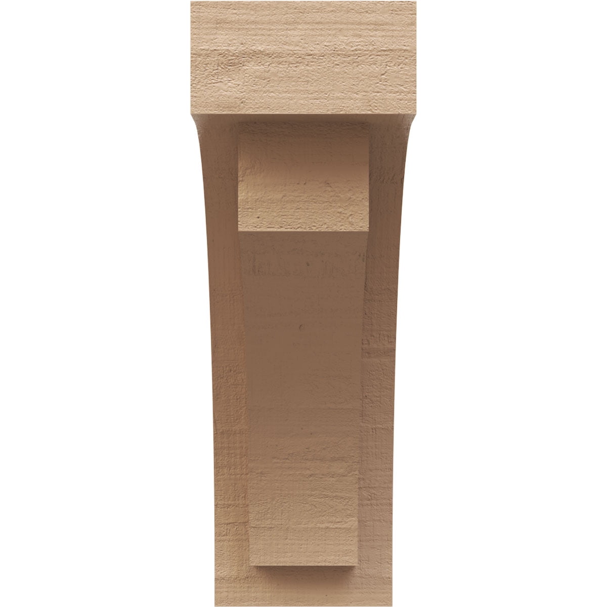 5"W x 10"D x 15"H Classic Rivera Rough Cedar Woodgrain TimberThane Corbel, Primed Tan