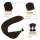 thumbnail image 4 of Extensiones de cabello humano de 18 pulgadas con punta en I, color marrón oscuro con reflejos castaño claro, Remy Fusion preadheridas., 4 of 5