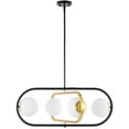 thumbnail image 5 of SAFAVIEH Urbana 4-Light LED Black Iron Pendant Light with White Shade, 5 of 8