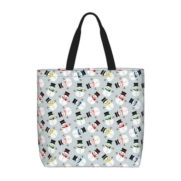 Easygdp Colorful Hat Snowman Bolsa Tote para Mujer, Bolso de Hombro para Trabajo, Playa, Viajes, Compras y Supermercado