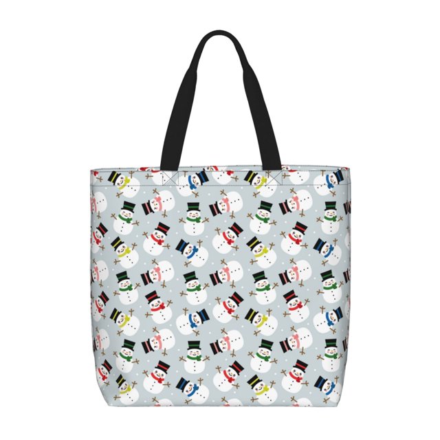Easygdp Colorful Hat Snowman Bolsa Tote para Mujer, Bolso de Hombro para Trabajo, Playa, Viajes, Compras y Supermercado