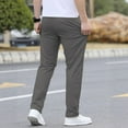 thumbnail image 4 of Homeyce Men's Glide Pants Quick Dry Elastic Waist Pants Ultra Stretch Breathable Trousers with Pockets Drawstring Pant for Men's,Gray S, 4 of 5