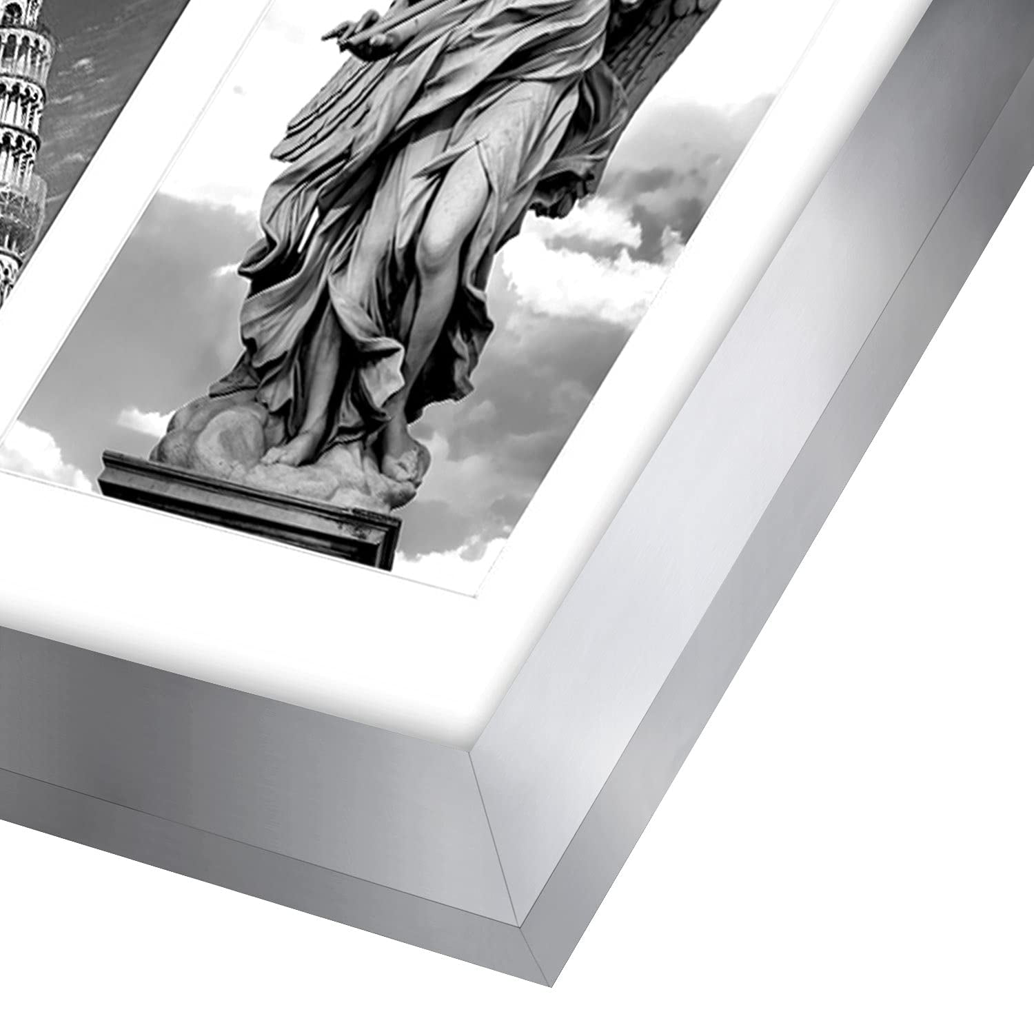Americanflat 4x6 Collage Picture Frame with Shatter-Resistant Glass protect pictures front protects - Silver