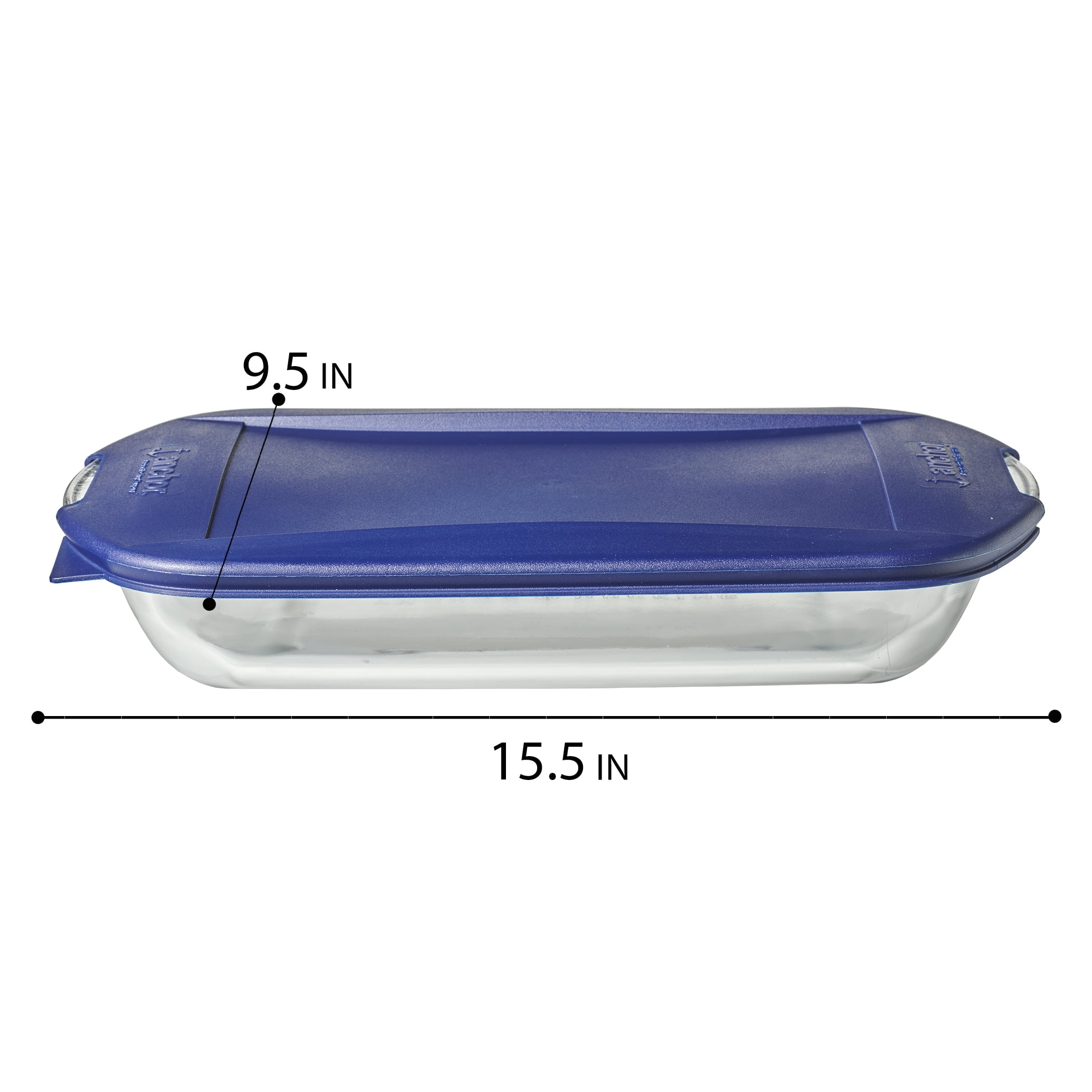 Anchor Hocking 4-Piece Rectangle Glass Bakeware Set with 2Qt and 3Qt Dishes and Lids
