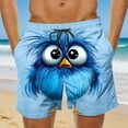 thumbnail image 2 of Daiosportswear Men's Summer Animal/Cartoon Print Board Shorts, Lightweight Quick-Dry Swimwear with Adjustable Drawstring Light Blue-A XL(XL), 2 of 6