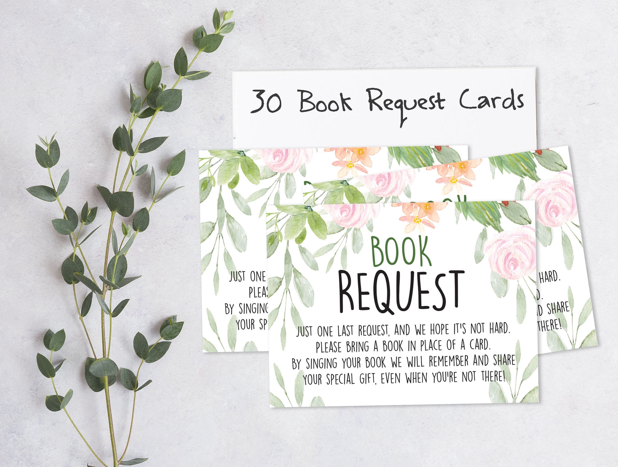 Inkdotpot Set Of 30Floral Baby Shower Invitations-Diaper Raffle Tickets And Baby Shower Book Request Cards Gender Neutral Invites Its A Boy Its A Girl