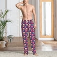 thumbnail image 6 of Lsque Skull rose blue flower Print Men's Pajama Pants, Lounge Pant - Comfortable Home Wear,Elastic Waistband, Stylish Design-XX-Large, 6 of 9
