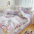 thumbnail image 2 of Kawaii Sanrios Hello Kitty Bedding Four-Piece Set Cute Cotton Soft Comfort Sets Quilt Cover Bed Quilt Covers Pillowcases Bed Set RJ, 2 of 7