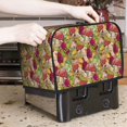 thumbnail image 6 of KLL Colored Large Mushrooms and Leaves Print 2 Slice Toaster Dust Covers Kitchen Small Appliance Cover with 2 Pockets,Can hold Jam Spreader Knife & Toaster Tongs (11.4 x 7.9 x 7.5), 6 of 6