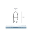 thumbnail image 4 of Moen Essie Spot Resist Stainless One-Handle High Arc Pre-Rinse Spring Pulldown Kitchen Faucet with Power Clean, 87814SRS, 4 of 5