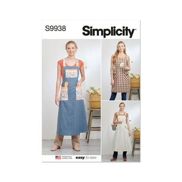 Simplicity Sewing Pattern 9938 - Misses' Pullover Aprons, Size: A (XS-XL)