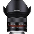 thumbnail image 2 of Samyang SY12M-MFT-BK 12 mm F2.0 Nano Coating System CS Camera Lens for Micro Four Thirds Mount - Black, 2 of 7