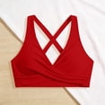 thumbnail image 4 of GPOECD Tankinis pour Femmes, Haut Décontracté Uni à Col en V avec Dos Croisé, Maillots de Bain Tankini Rouge_001,L, 4 of 5