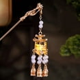 thumbnail image 3 of Women Hair Stick with Lantern Light - Traditional Chinese Palace Lantern Shape Pendant Hairpin - Faux Pearl Decor Metal Headdress Aaccessories, 3 of 8