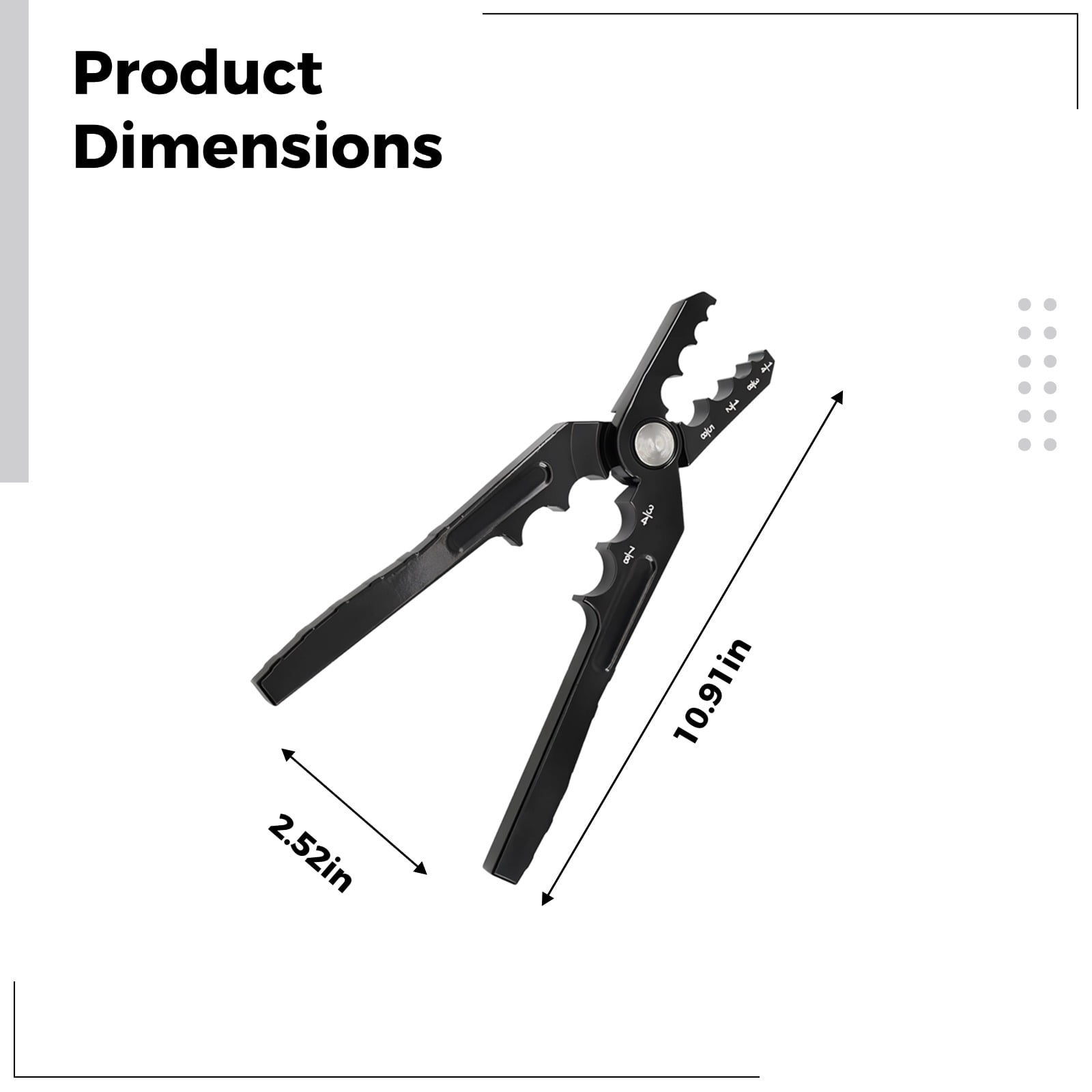 CT-301 Manual Copper Tube Rounding Tool, Flat Tube Repairer Pliers, 10.9 in / 27.7 cm Refrigeration Tool Pliers with 6 Sizes, 1/4 to 7/8 in Copper Tube Repair Tool, 17 oz / 481 g