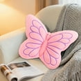 thumbnail image 4 of Butterfly Pillow Decorative Butterfly Shaped Throw Pillows Soft Plush Cushion Decor for Bedroom Living Room Couch Sofa,18X14 in （Pink ）, 4 of 6