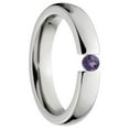 thumbnail image 3 of Amethyst 4mm Stainless Steel Tension Set Ring, 3 of 3