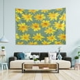 thumbnail image 5 of Yellow Daisy Tapestry Wall Hanging Tapestries Happy Colorful Hippie Psychedelic Art Polyester Carpet Wall Decorative for Living Room Bedroom 80x60inch, 5 of 7