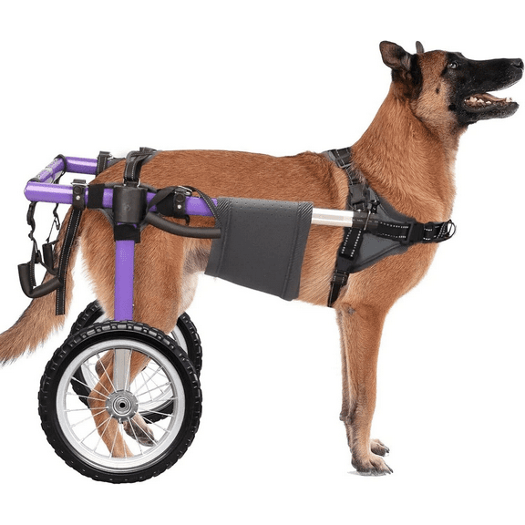 Virbraroo Dog Wheelchair for Back Legs - Lightweight Aluminum Alloy Dog Wheelchair, Upgraded All-Terrain Tires for Large Dogs, 55.1-88.1 lbs(XL)