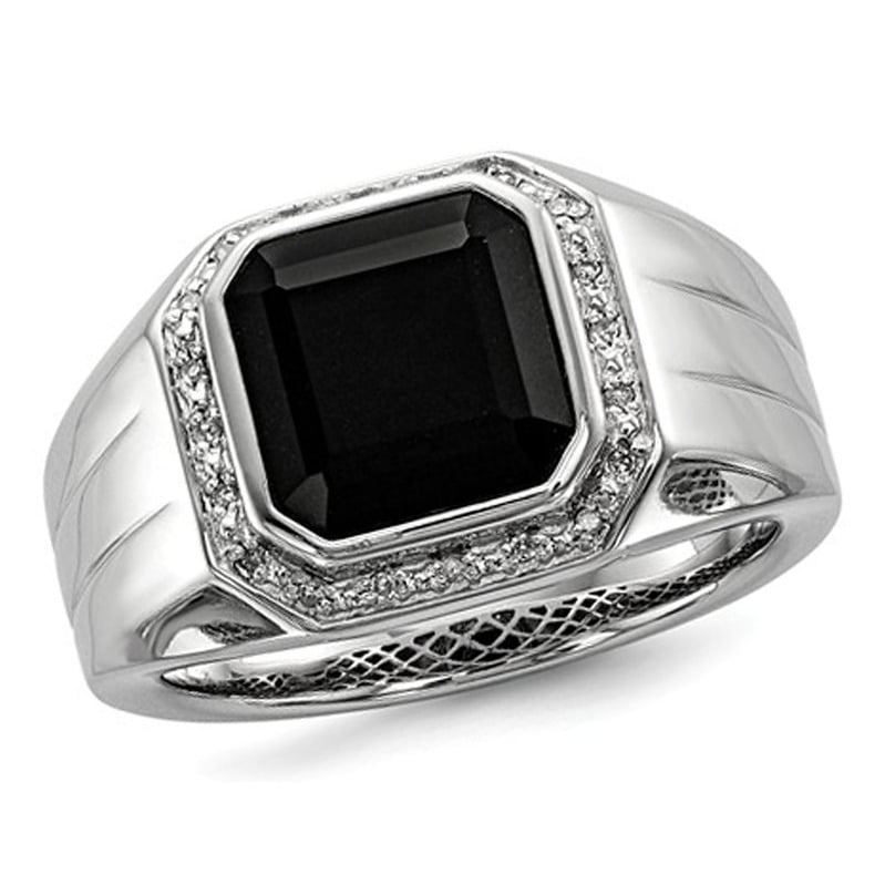 Black Onyx Ring with Marcasite Vintage Antique Sterling Silver – AzureBella  Jewelry