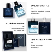 Ycz Mens Cologne Gift Set, 2-Bottle Set (1.7 oz each),Oceanic and Woody Notes Long-Lasting Scent