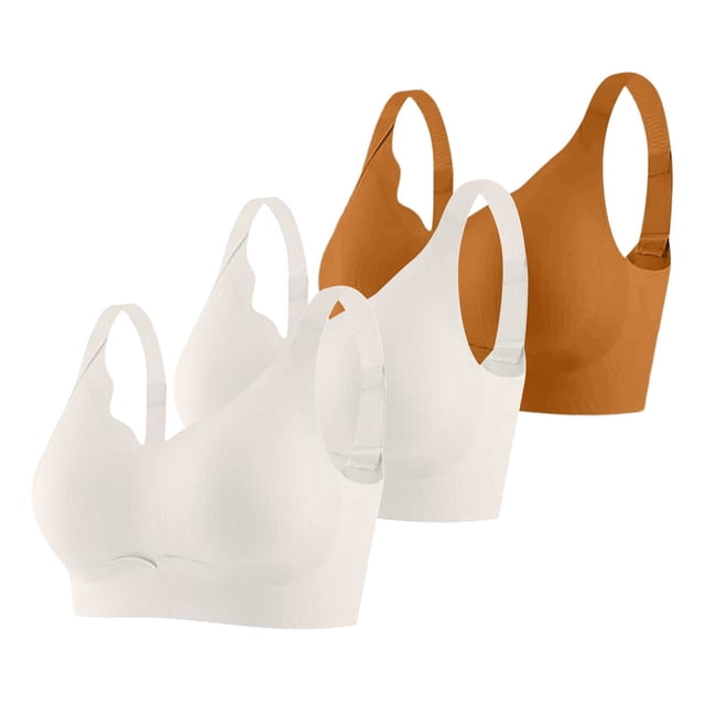 Brasier Mujer conjunto de 3 Piezas de Sujetador Deportivo sin Costuras y Cómodo para Mujer, con Soporte Ajustable, para Uso En Casa, Ocio y Entrenamiento Durante Toda La Temporada. Mediana