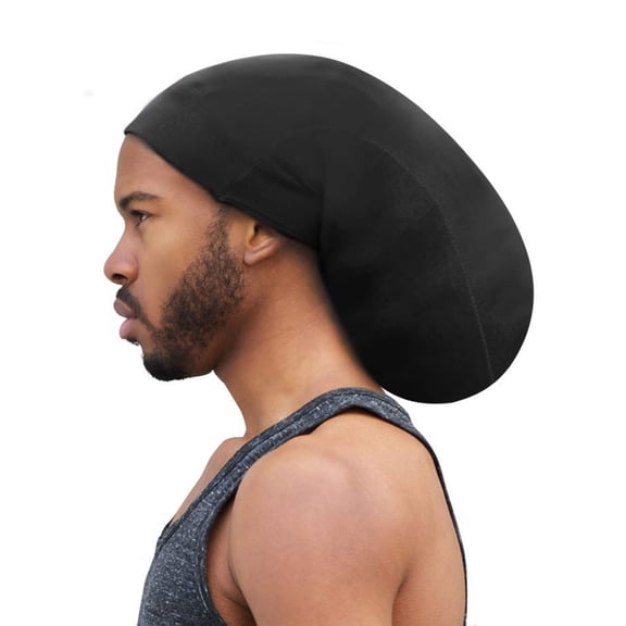 King.J Unisex Adult Tubular Fit Wave Dreadlock Hat Cap - Black
