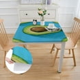 thumbnail image 2 of nygtbtfer Table Cover Elastic Edged Fruit Blue Tablecloths for Table Oil-Proof Wipeable PVC Table Cloth white, 2 of 7