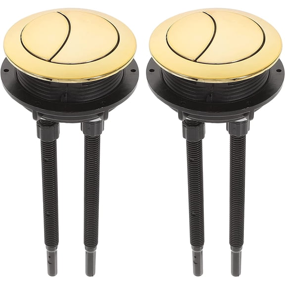 ABPETE Dual Flush Toilet Button Drain Valve 2Pcs 2.12In Universal Round Abs Replacement Tank Accessories for Home Use