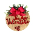 thumbnail image 3 of Hello Valentine's Day Wooden Hanging Sign Farmhouse Door Decor Hello Valentine Vintage Heart Red Bow Door Wreath Rustic Wall Plaque Decorations for Window Wall Front Porch Hanger, 3 of 7
