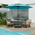 thumbnail image 4 of Costway 10 ft 3-tier Vented Patio Umbrella Large Market Table Umbrella Outdoor Sun Shade Turquoise, 4 of 10