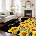 thumbnail image 2 of Area Rug for Living Room, Sunflowers Non-Slip Indoor Ex Large Carpet for Bedroom/Dining Room, Yellow Summer Botanical Elegant Pastoral Washable Low-Profile Rectangle Floor Runner Rugs - 8 x 10 Ft, 2 of 8