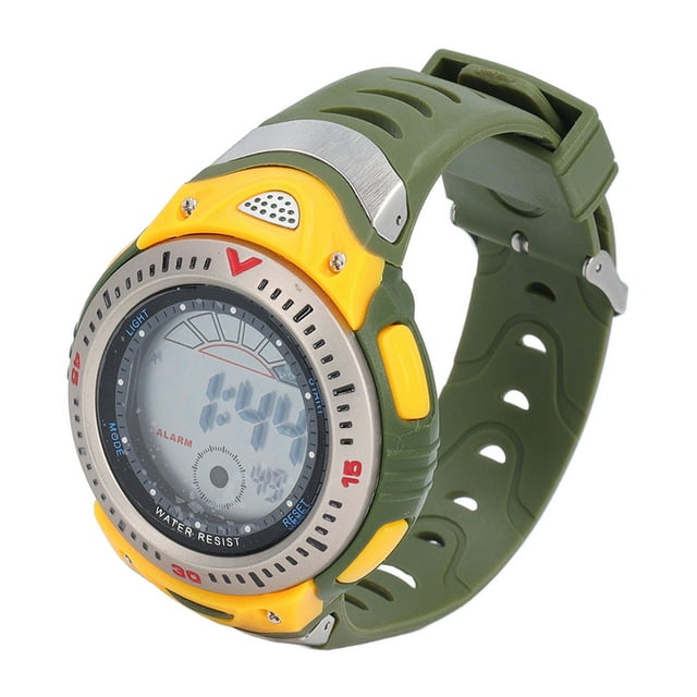 Reloj Digital Para Hombre, OD Verde, Hora Dual, Reloj Para Exteriores Para Hombre, Resistente A Los Golpes, Retroiluminación LED, Resistente Al Agua Hasta 50M Para Correr