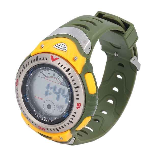 Reloj Digital Para Hombre, OD Verde, Hora Dual, Reloj Para Exteriores Para Hombre, Resistente A Los Golpes, Retroiluminación LED, Resistente Al Agua Hasta 50M Para Correr
