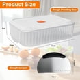 thumbnail image 4 of Pizza Dough Box, Fermentation Box, Pizza and Bread Dough Proofing Box with Dough Cutter, Stainless Steel Baking Set with Sealed Lid, Non-Stick Ribbed Bottom, Stackable for Storage, 4 of 9