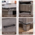 thumbnail image 5 of Leyaoyao Night Stand with Charging Station, Farmhouse 2 Drawers Bedside Table, End Tables with Solid Wood Foot for Living Room, Bedroom, Grey, 5 of 7