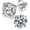 0.6 CTW (0.3 Ct Each) Silver _ 4 Prong, variant on Moissanite Stud Earrings, Round Cut D Color VVS1 Clarity Lab Created Moissanite Earrings Studs 18K White Gold Plated 925 Sterling Silver Jewelry for Women Men