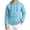 Sky Blue#30615BB, variant on Hearthz Linen Hooded Mens Shirts Casual Button Down Long Sleeve Hoodie Men Drawstring Lightweight Beach Sweatshirts for Men Gray L
