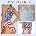 thumbnail image 6 of American flag women one piece swimsuit 4th of july back bathing suit swimsuits control tummy tankini slimming, 6 of 7