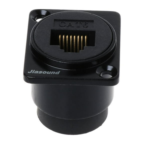 ✪ D-type Module RJ45 Socket Cable Female Signal Connector Cat6 Panel Mount Network Ethernet Extension Interface Adapter