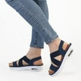 thumbnail image 6 of Pennysue Women's Summer Blue Strap Elastic Air Cushion Sports Sandals Size 10, 6 of 7