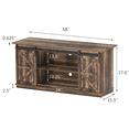 thumbnail image 6 of Lacoo TV Stands Wood Sliding Barn Door Adjustable Storage Farmhouse TV Cabinet for TVs up to 65", Rustic Brown, 6 of 7