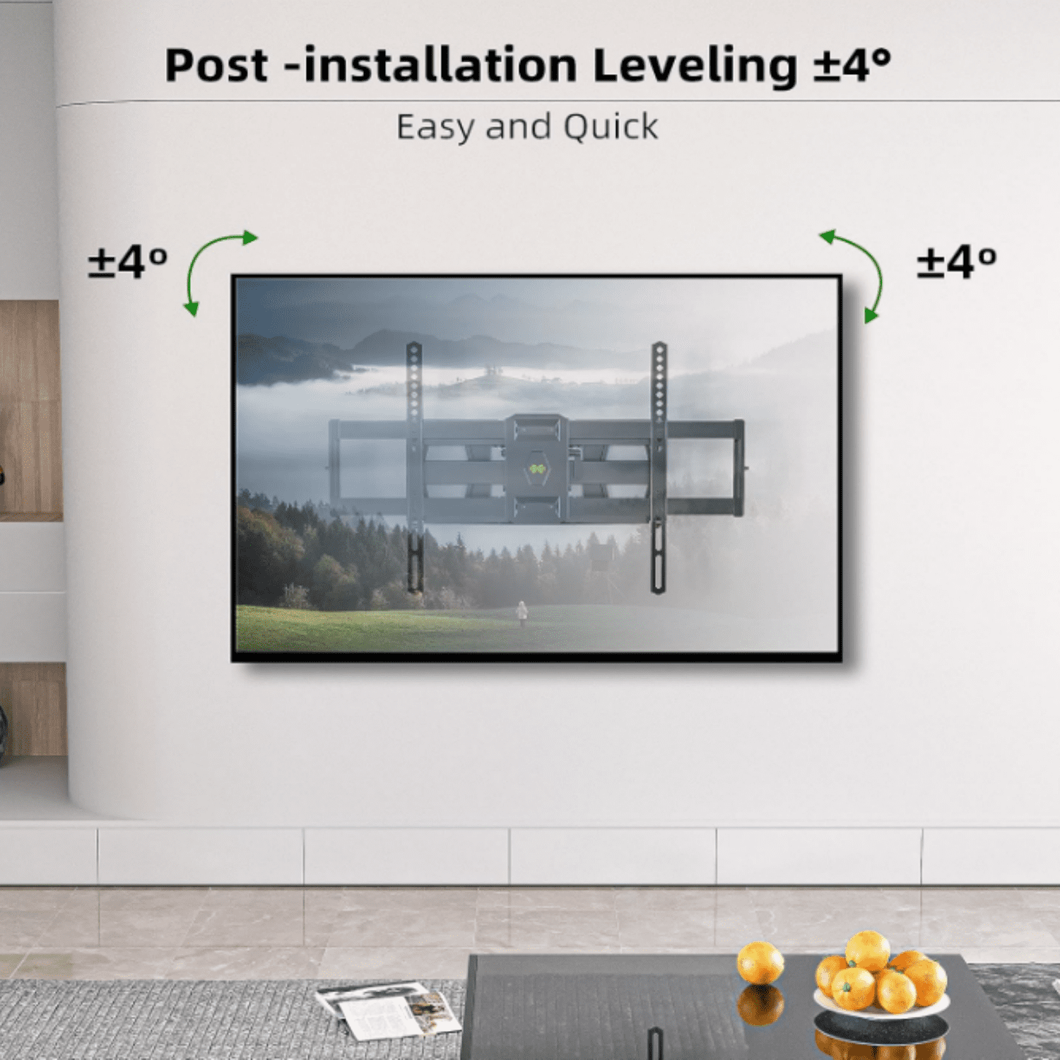Full Motion TV Wall Mount for Most 37"-84" Flat Screen TV, Swivel or Tilt Wall Bracket with Dual Articulating Arms, for 12"-16" Wood Studs, Max VESA 600x400mm, Load 120 lbs
