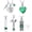 Green, variant on 5 PCS Cremation Jewelry for Ashes - Birthstone Urn Necklace for Ashes Heart / Bar / Cross Cremation Necklace with Crystal Memorial Pendant Necklace for Women Men