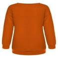 thumbnail image 3 of AMERTEER Chandails en Molleton pour Femmes Motifs Citrouille Col Rond Pulls Automne Hiver Manches Longues Mode Urbaine, 3 of 5