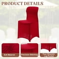 thumbnail image 3 of Polyester Spandex Chair Cover 85-105cm Banquet Chair Slipcovers, Wine Red, 3 of 6