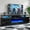 Black, variant on Easoger Fireplace TV Stand, Entertainment Center for TVs up to 80", 70” TV Stand with 36'' Electric Fireplace, LED Lights Entertainment Center, TV Console, Black